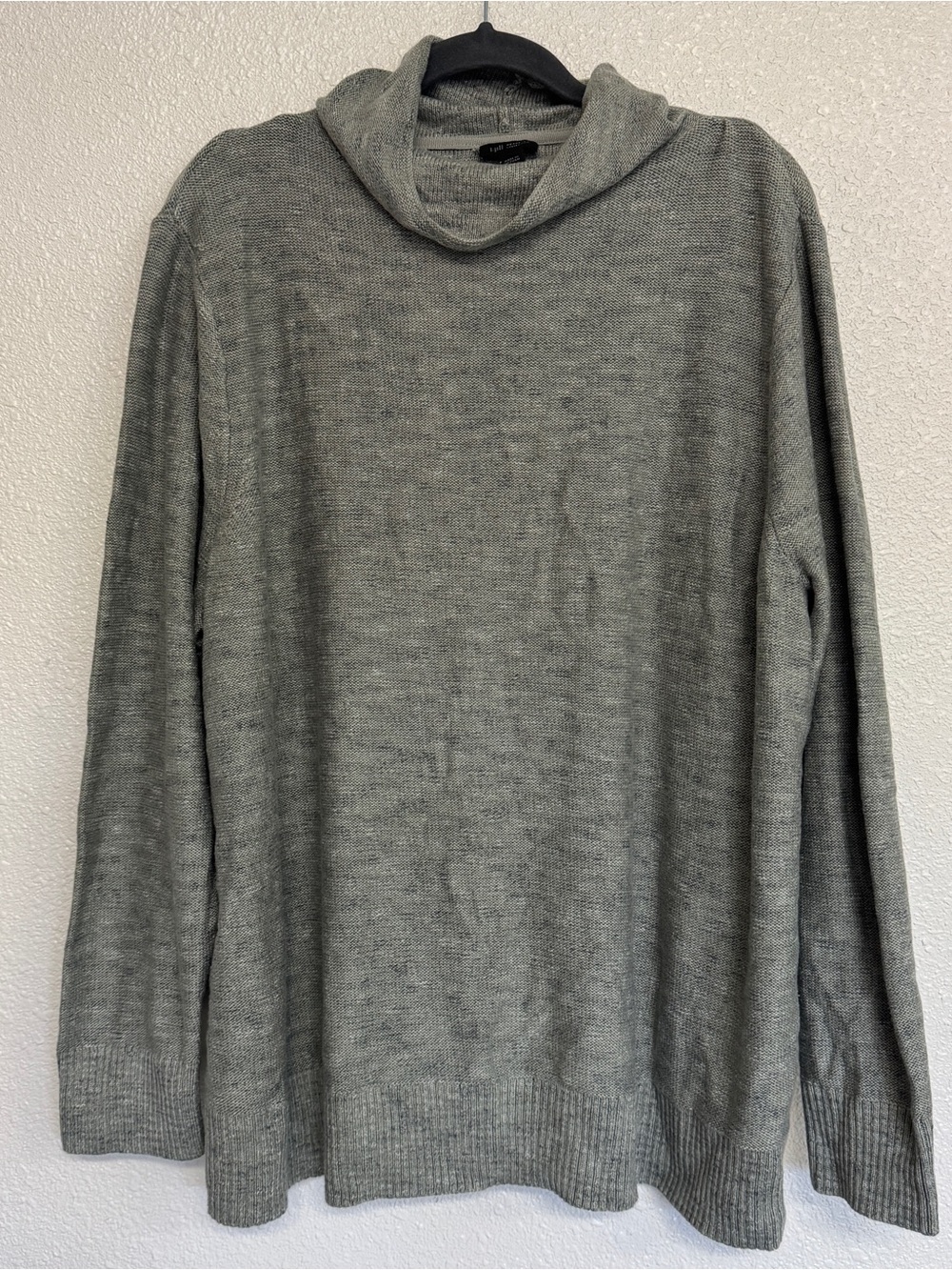 J Jill Wearever New Size 3X Turtleneck Knit Sweater Green Gray